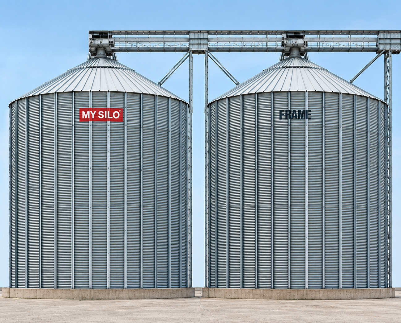 Modern Metal Wheat Silos